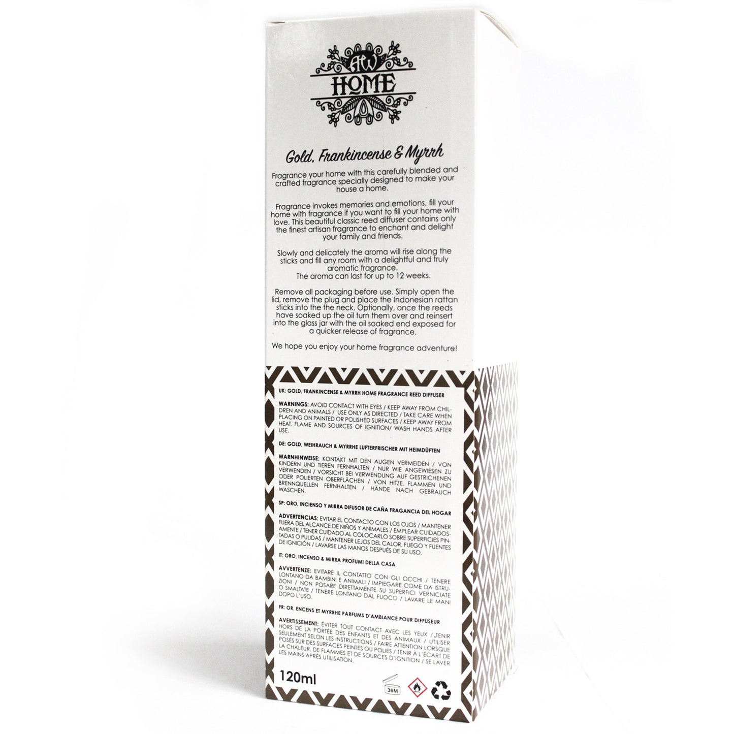 Gold, Frankincense & Myrrh Reed Diffuser 120ml