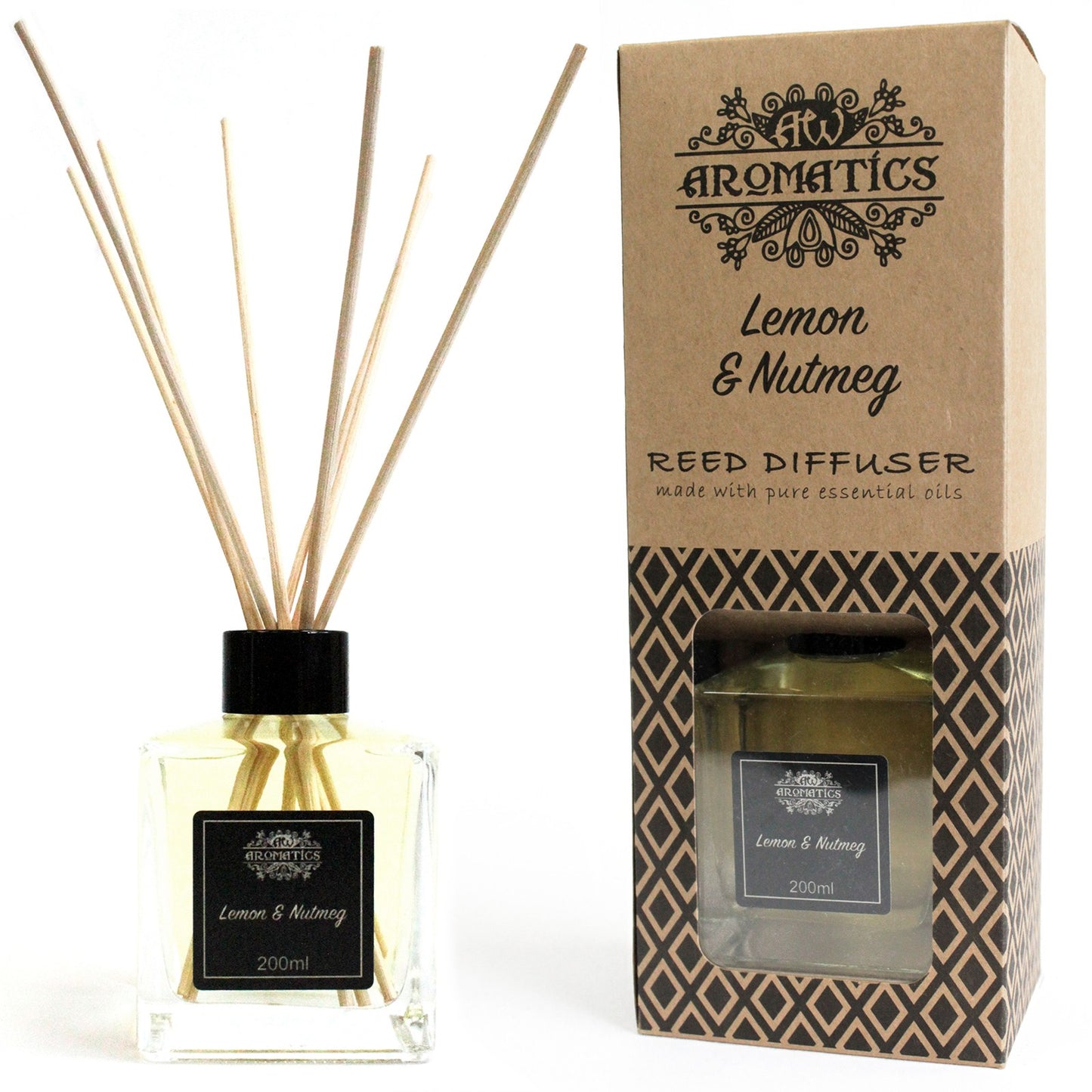 Lemon & Nutmeg Essential Oil Reed Diffuser 200ml