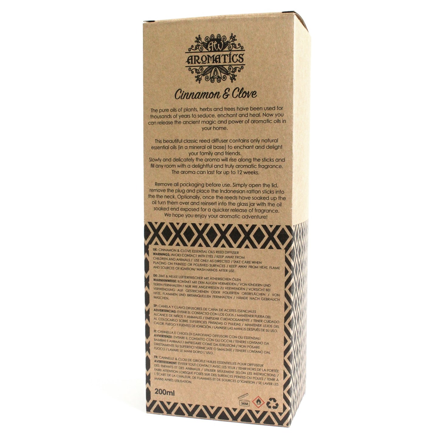 Cinnamon & Clove Essential Oil Reed Diffuser 200ml