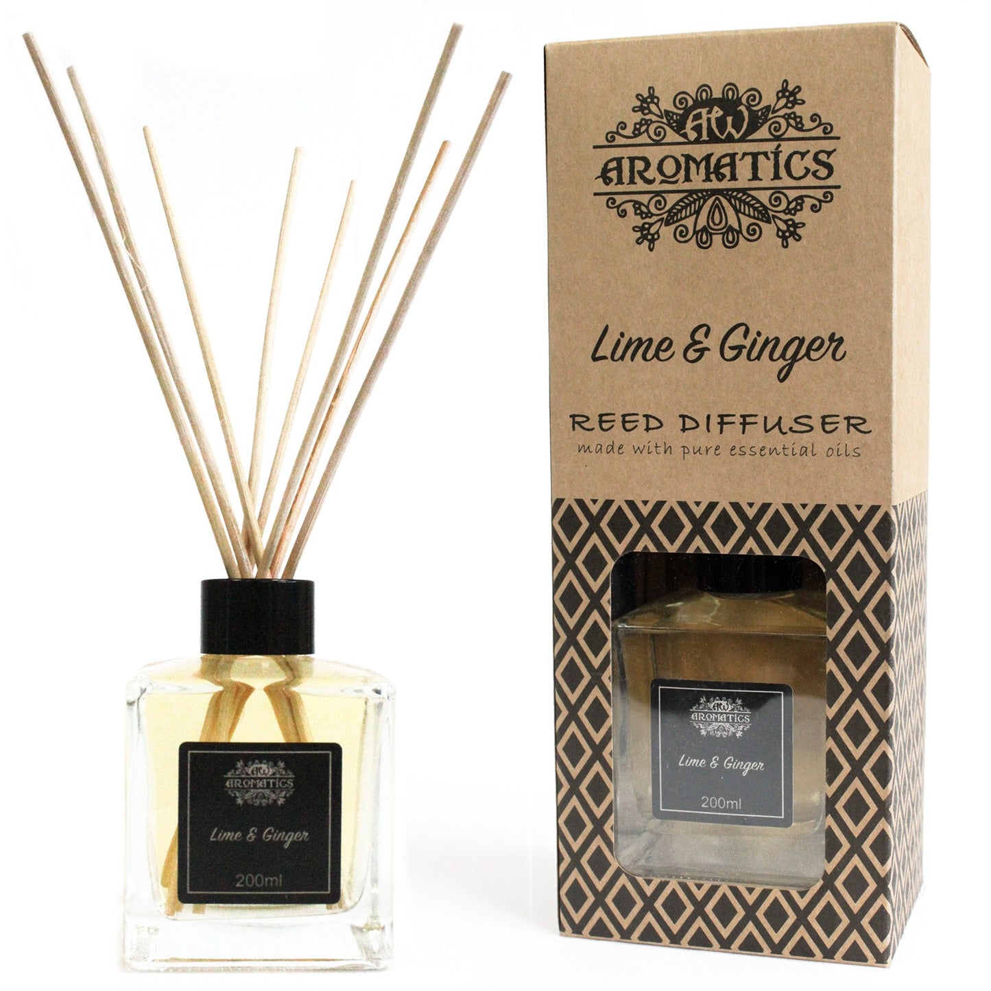 Lime & Ginger Essential Oil Reed Diffuser 200ml