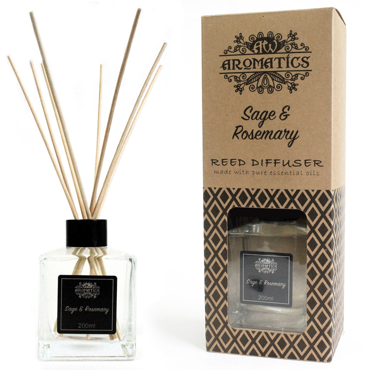 Sage & Rosemary Essential Oil Reed Diffuser 200ml