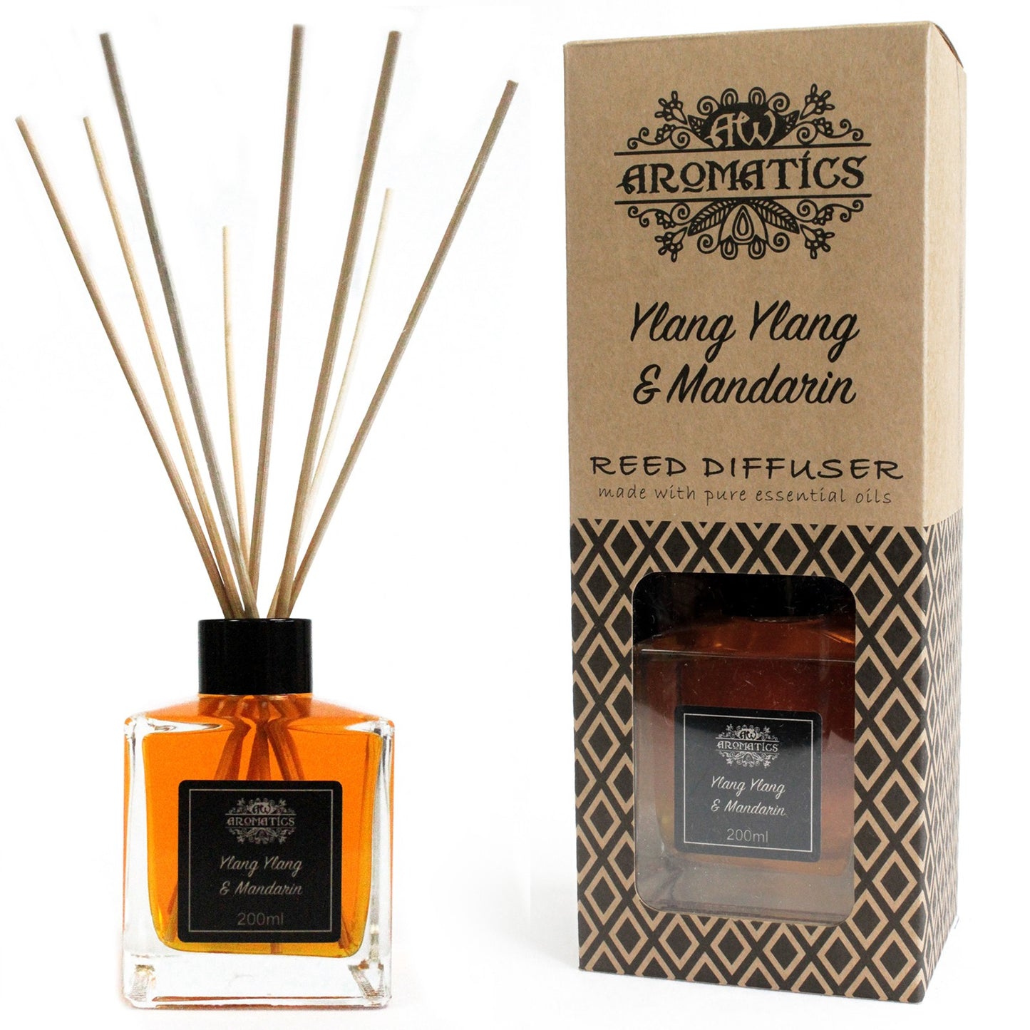 Ylang Ylang & Mandarin Essential Oil Reed Diffuser 200ml