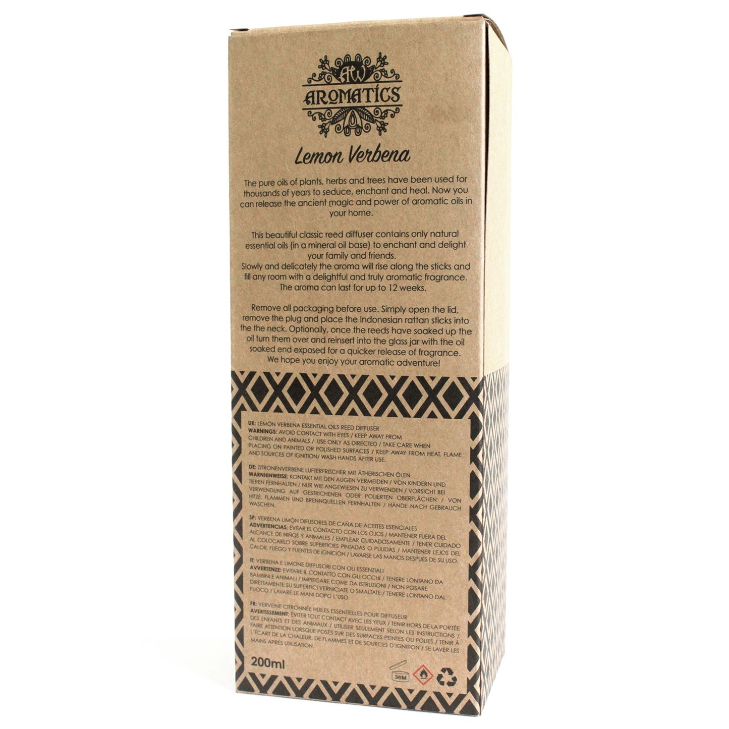 Lemon Verbena Essential Oil Reed Diffuser 200ml